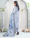Sky Blossom 3 Piece Printed Stitched Suit